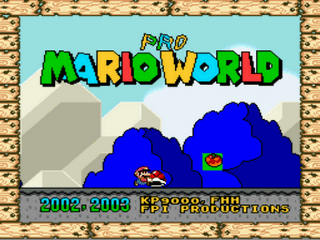 Pro Mario World Demo One Title Screen